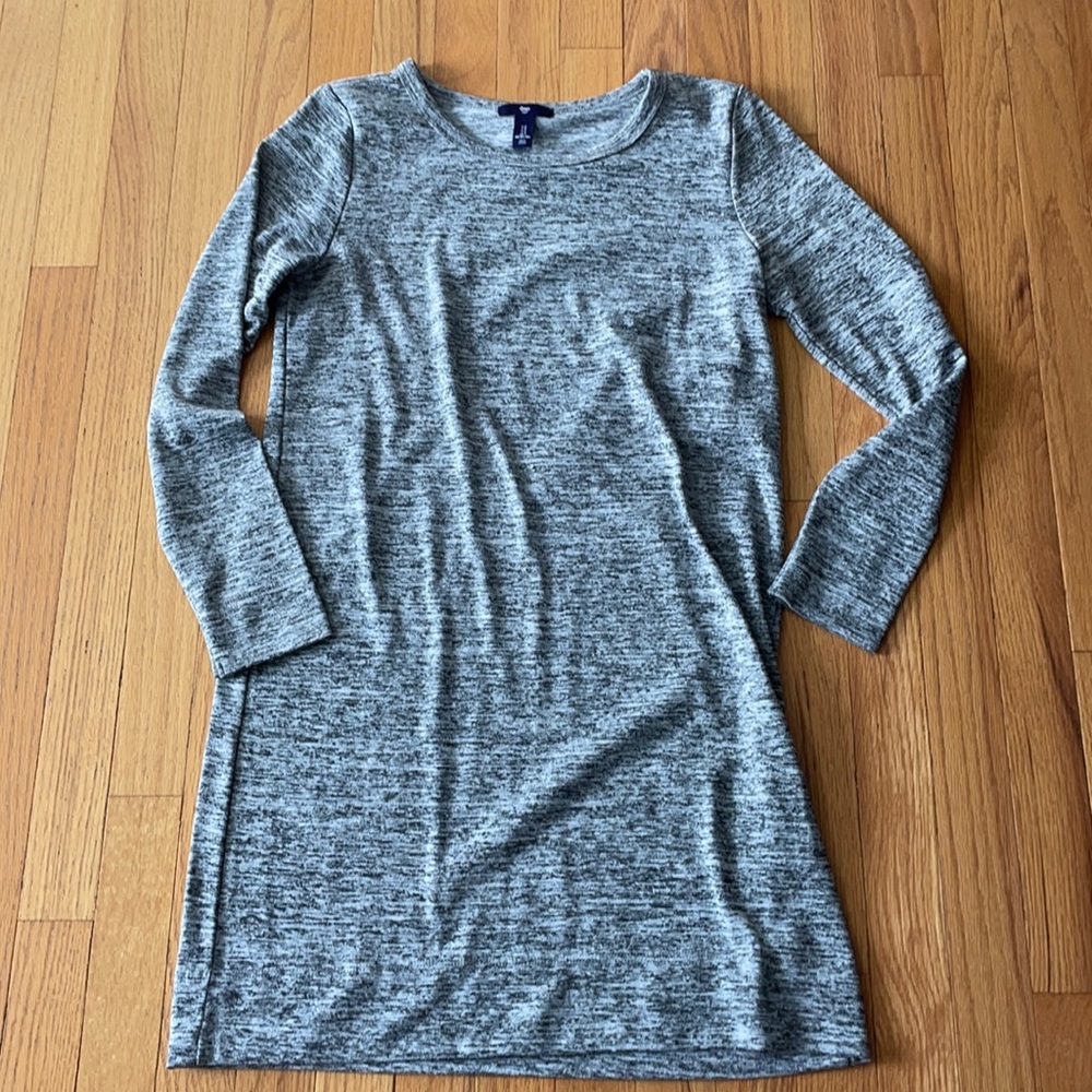 Gap Gray Long Sleeve Stretch Dress